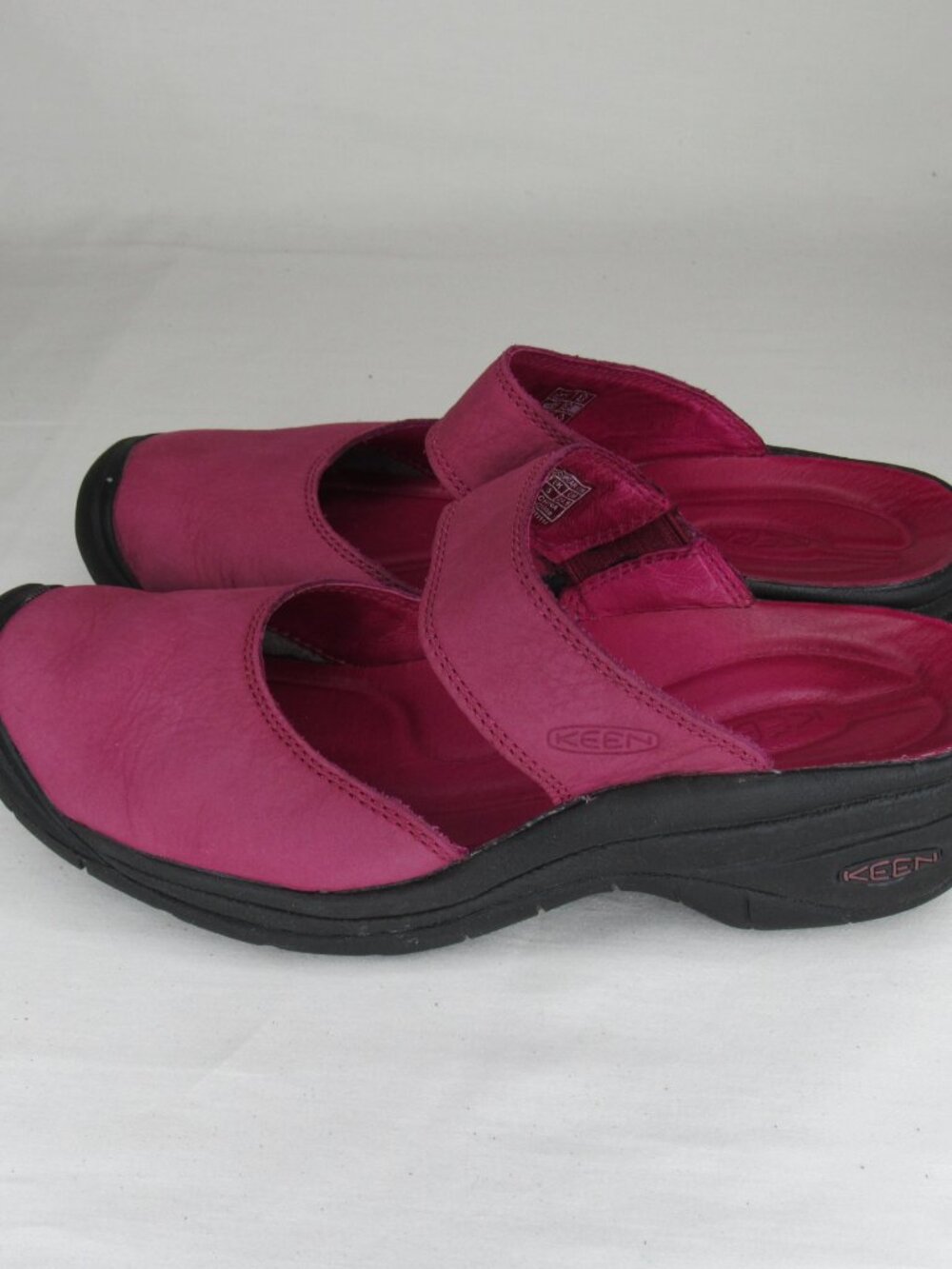 Keen Pink Leather SARATOGA Mary Jane Clog Women's 7.5 - Picture 4 of 8